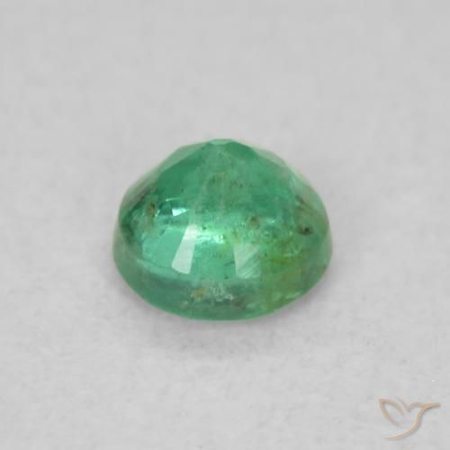Smeraldo Verde medio naturale da 0.18 ct, Rotondo, SI