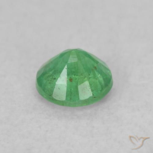 Smeraldo Verde chiaro naturale da 0.18 ct, Rotondo, SI