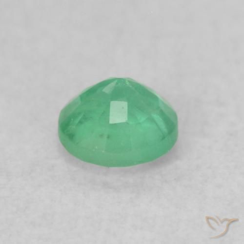 Smeraldo Verde chiaro naturale da 0.18 ct, Rotondo, SI