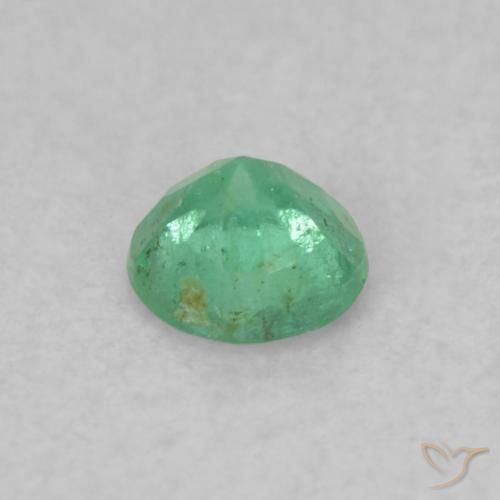 Smeraldo Verde brillante naturale da 0.16 ct, Rotondo, SI