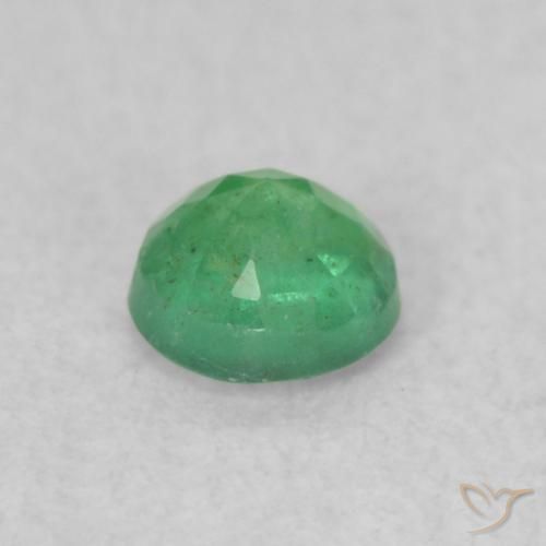 Smeraldo Verde chiaro naturale da 0.18 ct, Rotondo, SI