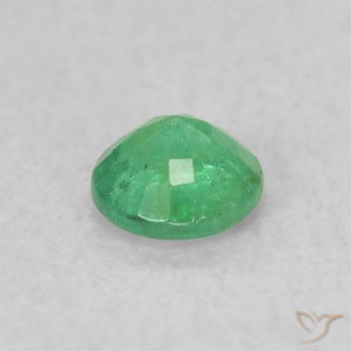 Smeraldo Verde chiaro naturale da 0.16 ct, Rotondo, SI