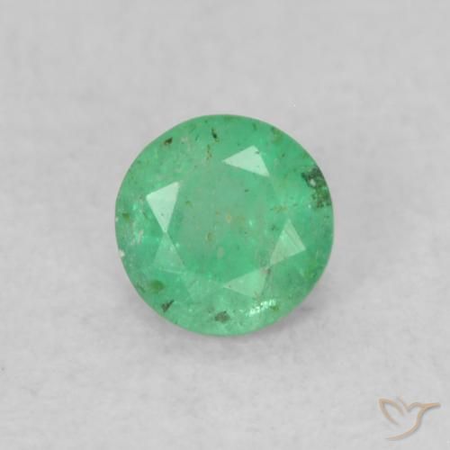 0.17ct Naturale Verde intenso Smeraldo, Rotondo, SI