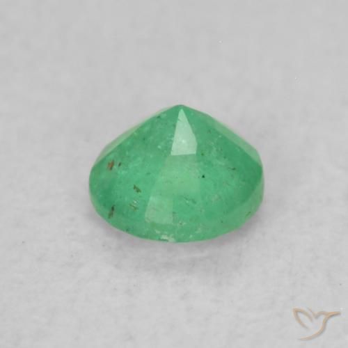 Smeraldo Verde intenso naturale da 0.17 ct, Rotondo, SI