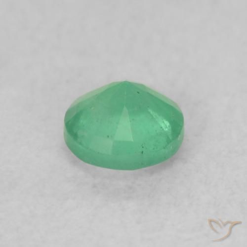 Smeraldo Verde medio naturale da 0.17 ct, Rotondo, SI