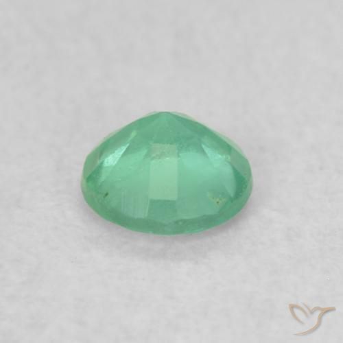 Smeraldo Verde freddo naturale da 0.14 ct, Rotondo, SI