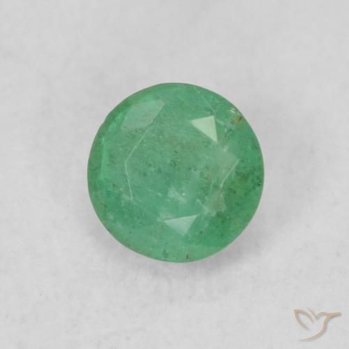 Smeraldo Verde scuro naturale da 0.18 ct, Rotondo, SI
