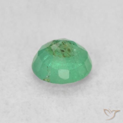 Smeraldo Verde scuro naturale da 0.18 ct, Rotondo, SI