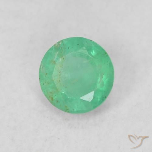 0.16ct Naturale Verde medio Smeraldo, Rotondo, SI