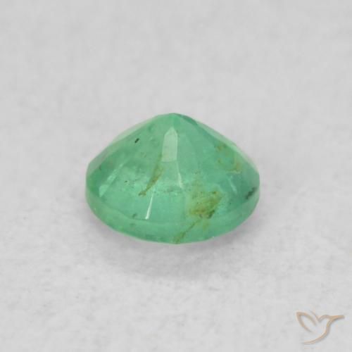 Smeraldo Verde giallastro naturale da 0.17 ct, Rotondo, SI