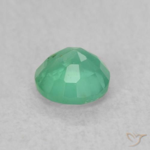 Smeraldo Verde intenso della felce naturale da 0.18 ct, Rotondo, SI