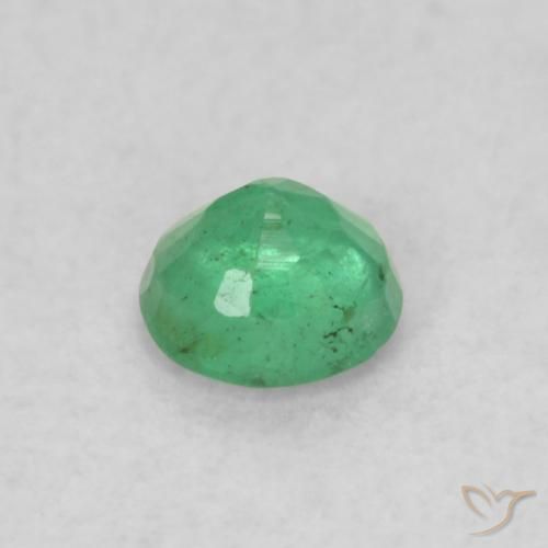 Smeraldo Verde giallastro naturale da 0.16 ct, Rotondo, SI