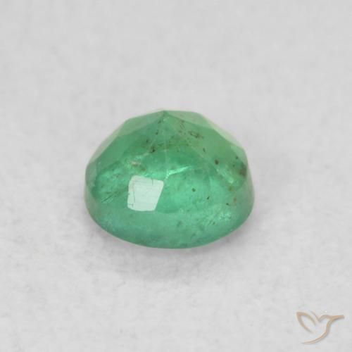 Smeraldo Verde chiaro e freddo naturale da 0.17 ct, Rotondo, SI