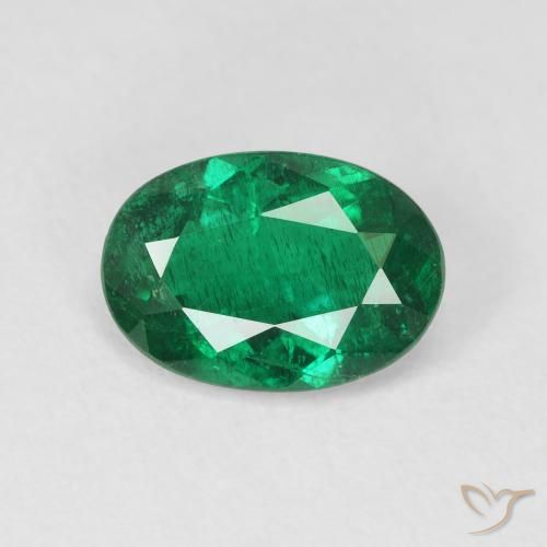 1.86ct Naturale Verde scuro Smeraldo, Ovale, VS-SI