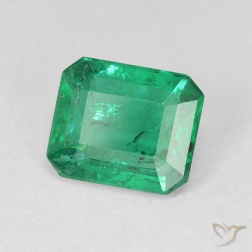Smeraldo Verde bluastro naturale da 2.46 ct, Ottagonale / Taglio smeraldo, VS-SI