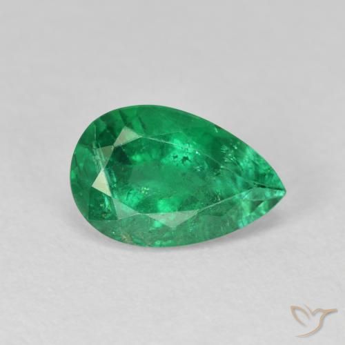 Smeraldo Verde caldo naturale da 2.20 ct, Forma a pera, VS-SI