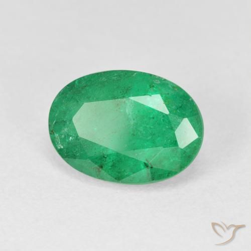 Smeraldo Verde medio naturale da 3.38 ct, Ovale, VS-SI