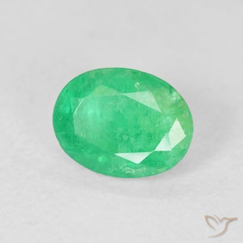 Smeraldo Verde giallastro naturale da 1.42 ct, Ovale, SI