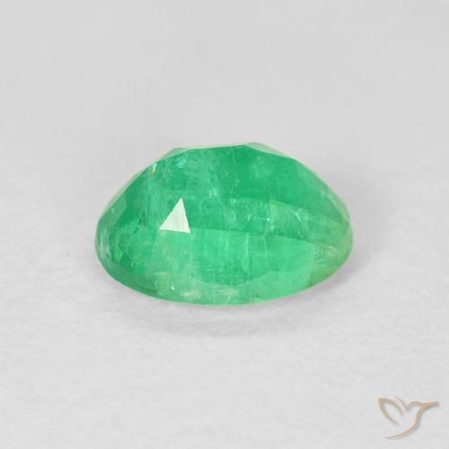 Smeraldo Verde giallastro naturale da 1.42 ct, Ovale, SI