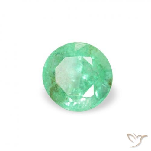 Smeraldo Verde brillante naturale da 0.16 ct, Rotondo, SI