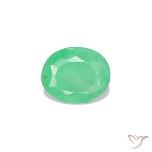 0.32ct verde smeraldo, ovale, VS-SI