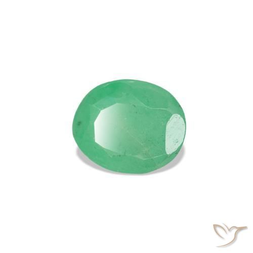 Smeraldo naturale verde da 0,32 ct, taglio ovale, VS-SI