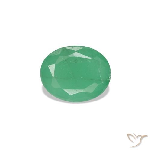 0.32ct verde smeraldo, ovale, SI