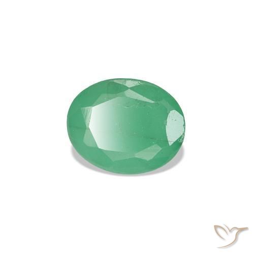Smeraldo naturale verde da 0,32 ct, taglio ovale, SI