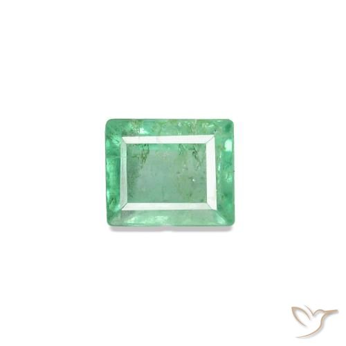 Smeraldo naturale verde da 0,15 ct, baguette, SI