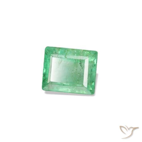 Smeraldo naturale verde da 0,15 ct, baguette, SI