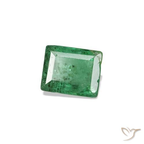 Smeraldo naturale verde da 0,16 ct, baguette, SI