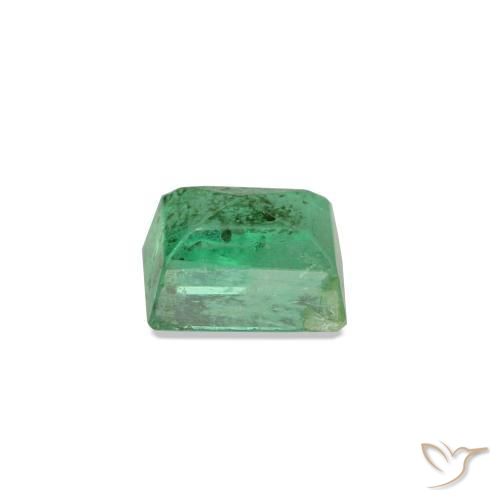 Smeraldo naturale verde da 0,16 ct, baguette, SI