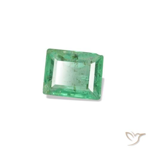 Smeraldo naturale verde da 0,15 ct, baguette, SI