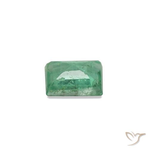 Smeraldo naturale verde da 0,15 ct, baguette, SI