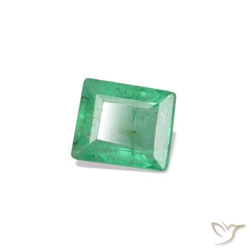 Smeraldo naturale verde da 0,11 ct, baguette, SI