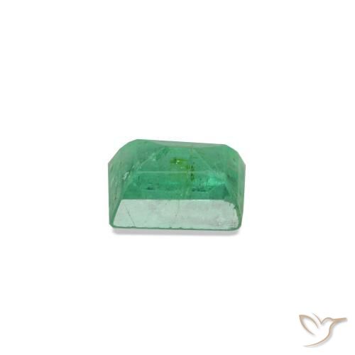 Smeraldo naturale verde da 0,11 ct, baguette, SI