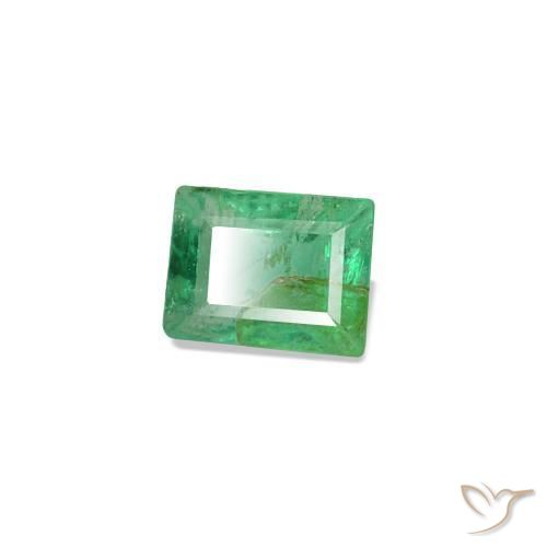 Smeraldo naturale verde da 0,13 ct, baguette, SI