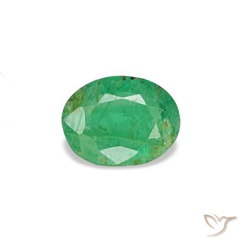 Smeraldo Verde medio naturale da 0.29 ct, Taglio ovale, SI