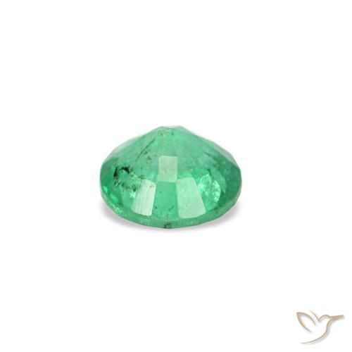 Smeraldo naturale verde da 0,16 ct, taglio rotondo, SI