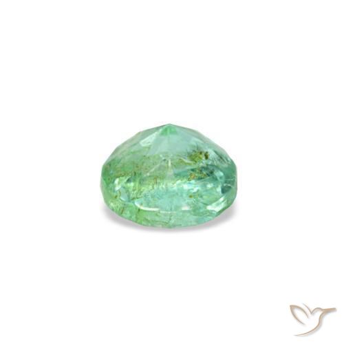 Smeraldo naturale verde da 0,18 ct, taglio rotondo, VS-SI