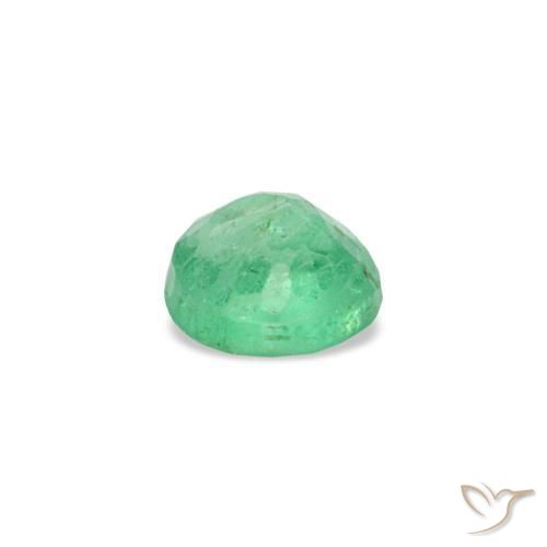 Smeraldo naturale verde da 0,17 ct, taglio rotondo, VS-SI