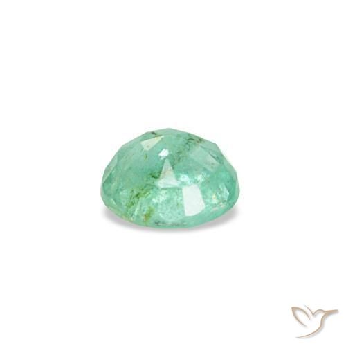 Smeraldo naturale verde da 0,17 ct, taglio rotondo, VS-SI