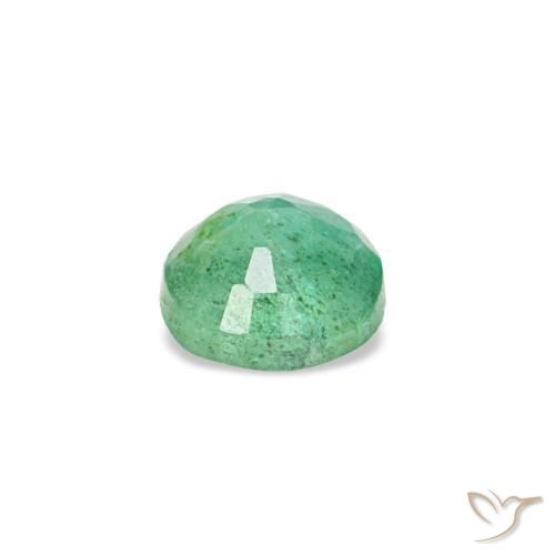 Smeraldo naturale verde da 0,19 ct, taglio rotondo, VS-SI