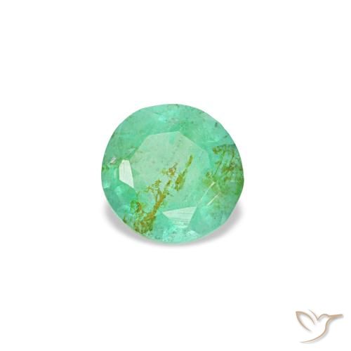 0.17ct verde smeraldo, rotondo, VS-SI