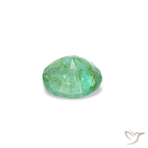 Smeraldo naturale verde da 0,17 ct, taglio rotondo, VS-SI