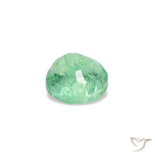 Smeraldo naturale verde da 0,19 ct, taglio rotondo, VS-SI