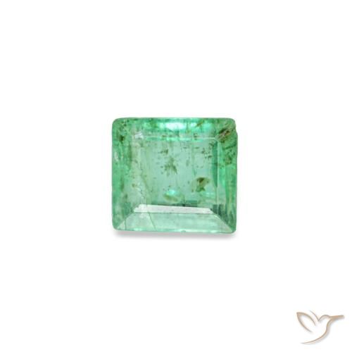 Smeraldo naturale verde da 0,15 ct, baguette, SI