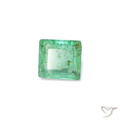 Smeraldo naturale verde da 0,15 ct, baguette, SI