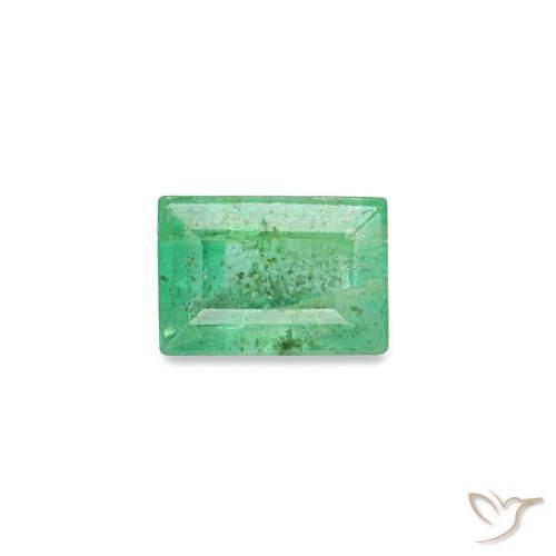 Smeraldo naturale verde da 0,16 ct, baguette, VS-SI