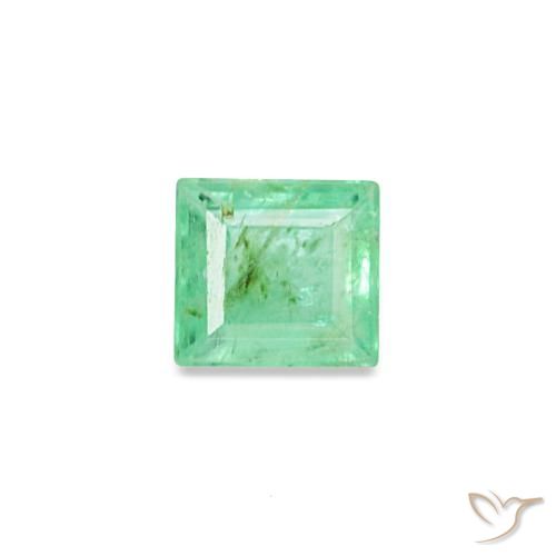Smeraldo naturale verde da 0,14 ct, baguette, SI